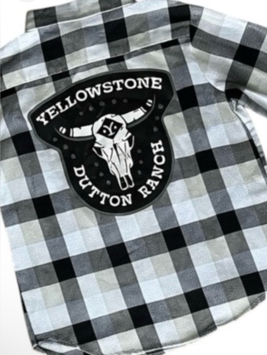 Other - Yellowstone Dutton Ranch Buffalo Plaid Flannel Shirt Grey Black NWT Size S, M, L